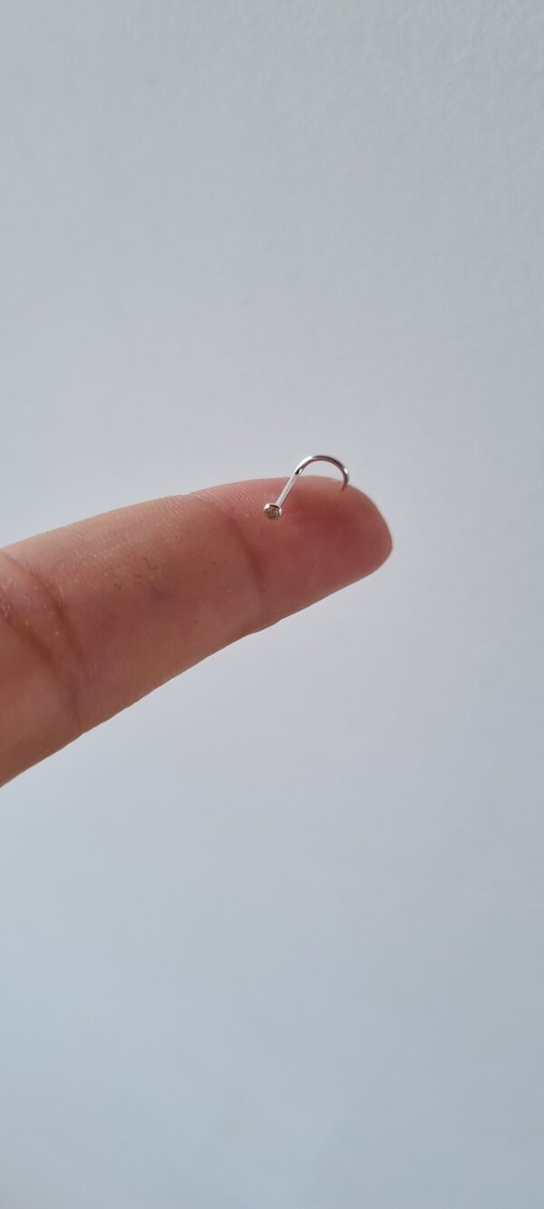 Piercing Ponto Luz Aro PRATA 925 - Imagem 2