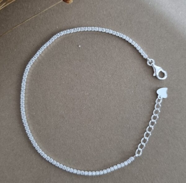 Pulseira De Prata Riviera Com Zircônias Cristal Prata 925 - Imagem 6