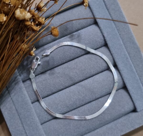 Pulseira Fita Prata 925 - Imagem 2