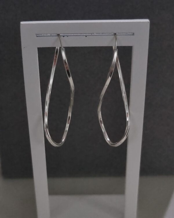 Argola De Prata Infinito Vazado 40mm Prata 925 - Imagem 6