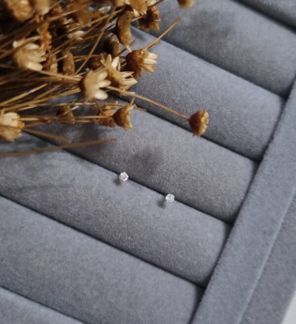 Brinco Zircônia 2mm Prata 925 - Imagem 5
