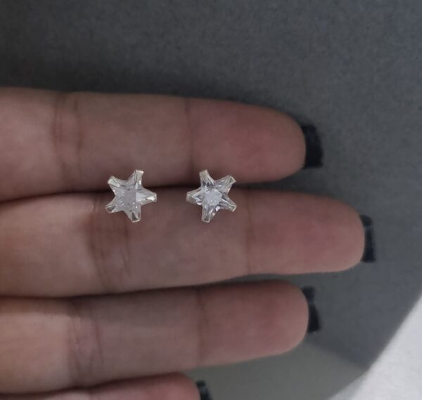 BRINCO ESTRELA G ZIRCONIA PRATA 925 - Imagem 3