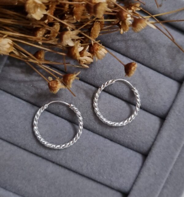 Argola Fio Torcido Prata 925