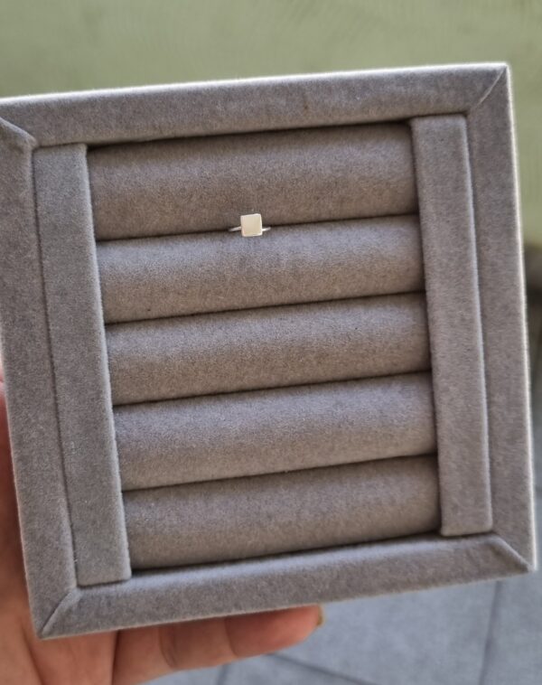 Piercing Argolinha Quadrado Prata 925