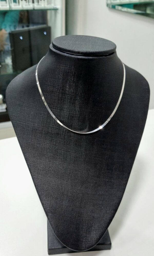 Choker Fita Diamantada 35cm Prata 925