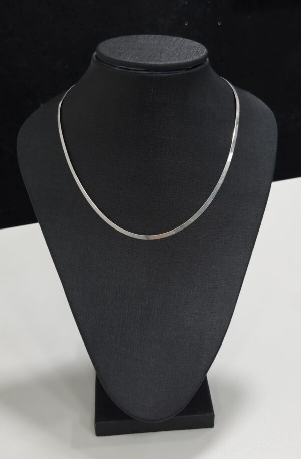 Choker Fita Diamantada 40cm Prata 925