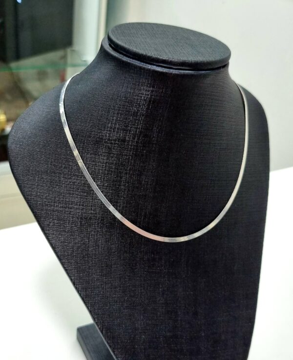 Choker Fita Diamantada 40cm Prata 925 - Imagem 2