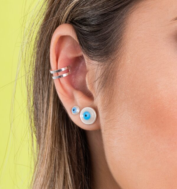 Piercing Fake Vazado 2 Fios Prata 925 - Imagem 2