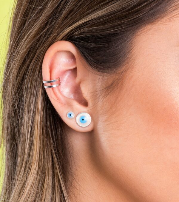 Piercing Fake Vazado 2 Fios Prata 925 - Imagem 3