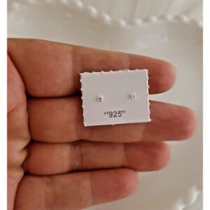 Brinco Zircônia 2mm Prata 925