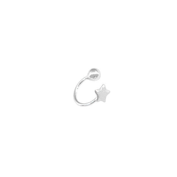 Piercing Fake Estrela Bolinha Prata 925