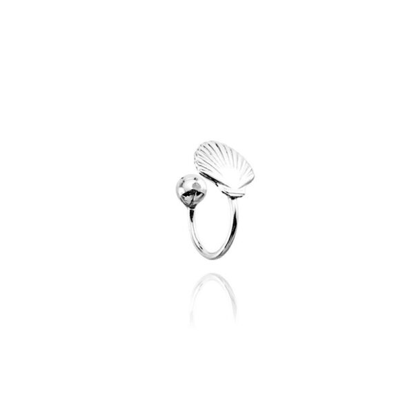 Piercing Fake Concha Bola Prata 925