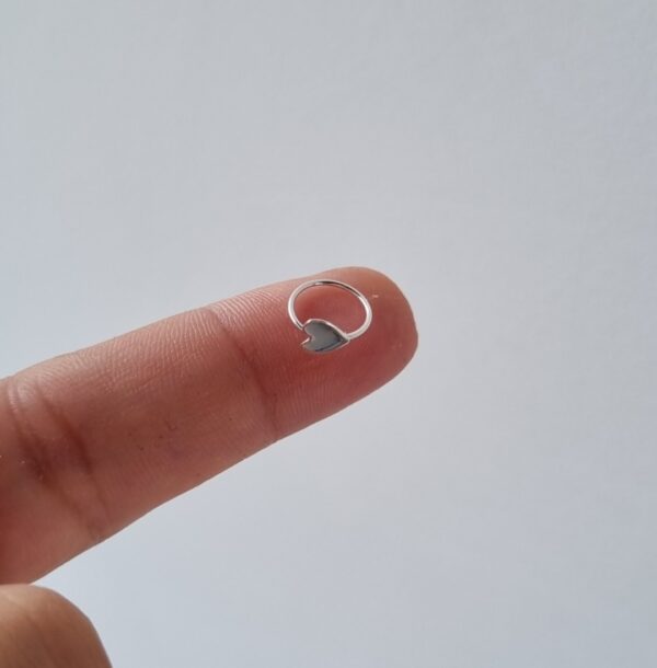 Piercing Argola Coração Prata 925