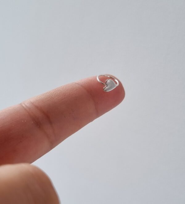 Piercing Argola Coração Prata 925 - Imagem 2