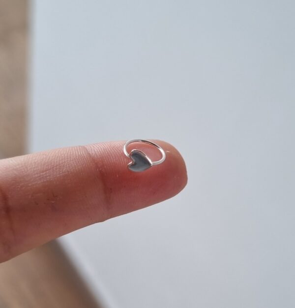 Piercing Argola Coração Prata 925 - Imagem 3