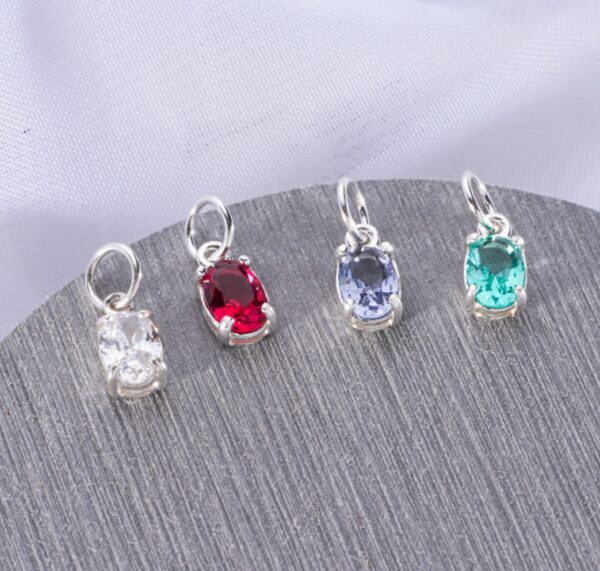 Pingente Oval Cristal Prata 925 - Imagem 2