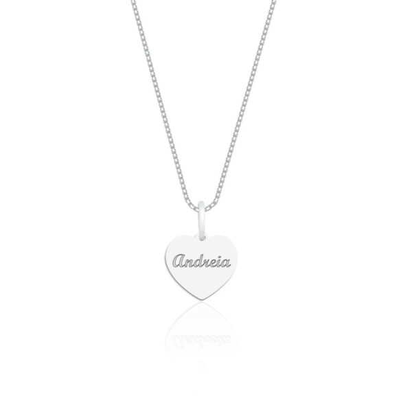 Colar Personalizado Coração Prata 925