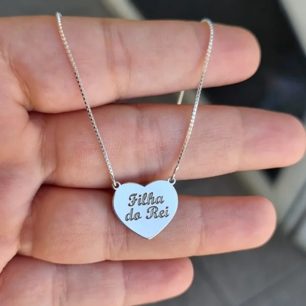Cordão Filha do Rei 45 cm Prata 925 - Imagem 2