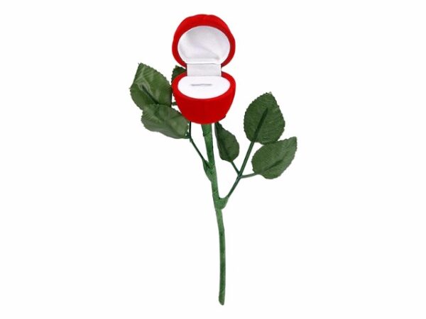 Caixa de Veludo Aliança Flor - Imagem 3
