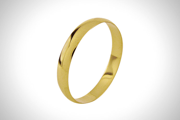 Aliança de Ouro 18k 3,00mm aprox. 0,8 Gr - Imagem 2