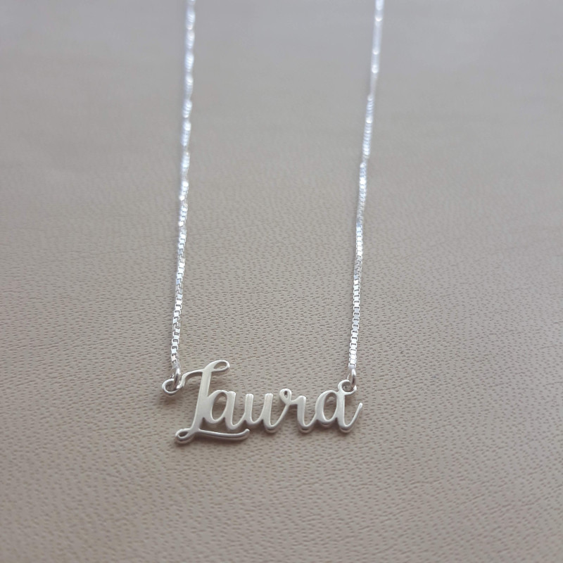Colar Personalizado Manuscrito 4 Artística Prata 925 - 35008 - Imagem 3