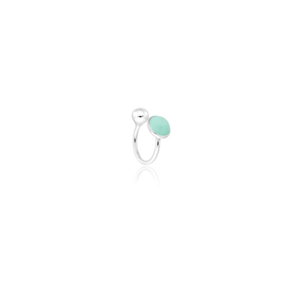 Piercing Verde Pastel Prata 925 - Imagem 2