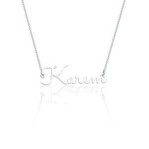 Colar Personalizado Manuscrito Escrita Delicada Prata 925  -  21823