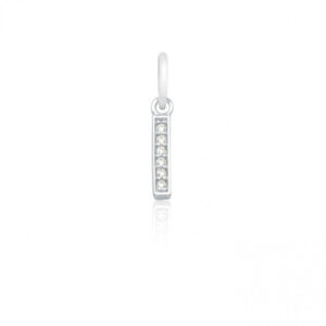 Pingente Zirconia Letra I (06) Prata 925