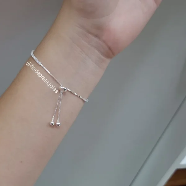 Pulseira Riviera Fecho Shambala Prata 925 - Imagem 3
