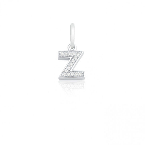 Pingente Zirconia Letra Z (10) Prata 925