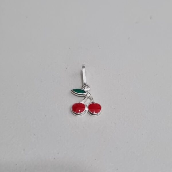 Pingente Prata Cereja c/ Resina8mm x 15mm Prata 990 01-6178AG4 - Imagem 3