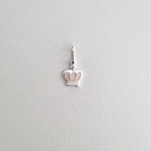 Pingente Coroa (Resina) 8mm x 12mm Prata 990  01-5806AG8