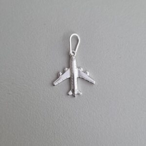 Pingente Aviao 5mm x 23mm Prata 990 01-5733AG