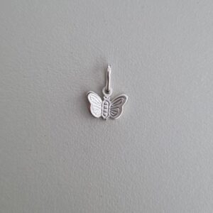 Pingente Borboleta Asa Dupla 11mm x 14mm Prata 990 01-421AG