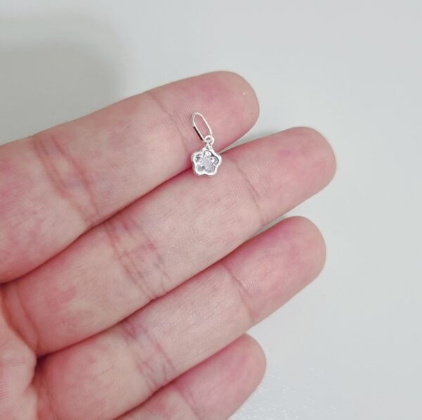 Pingente Ponto luz Flor Prata 925