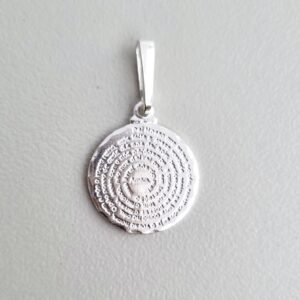 Pingente Medalha Pai Nosso Prata 925