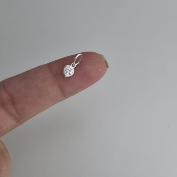 Pingente Ponto Luz Coração 4mm Prata 925 - Imagem 3