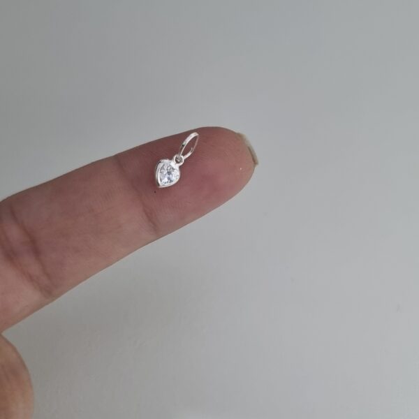 Pingente Ponto Luz Coração 4mm Prata 925