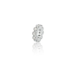 Berloque Separador 2,5mm Zircônia (10) Branca Prata 925
