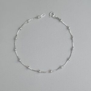 Pulseira Veneziana V15 Bolinha Prata 925