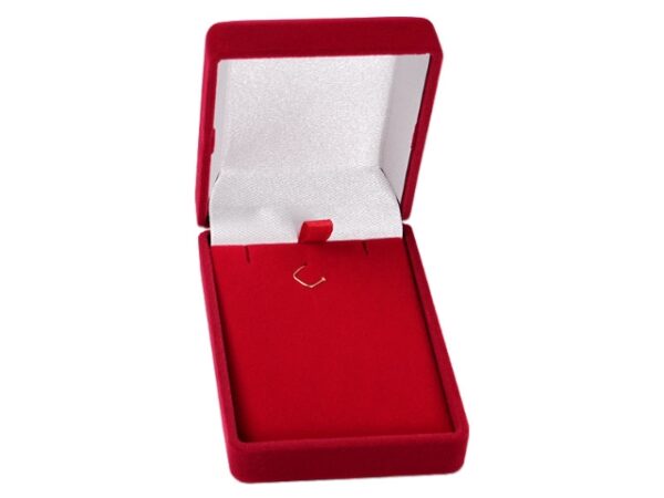 Caixa Estojo veludo brinco ou corrente vermelho (8X6)