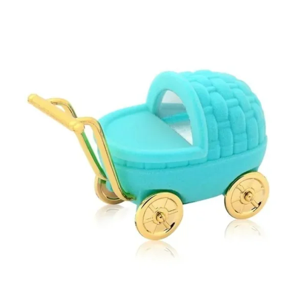 Caixa de veludo Carrinho de bebe Azul claro