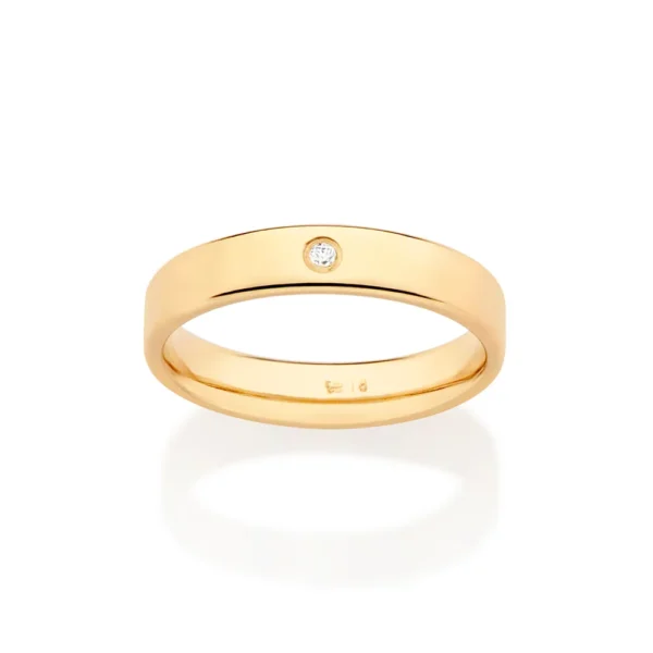 Aliança Rommanel Banhada a Ouro 5134641206