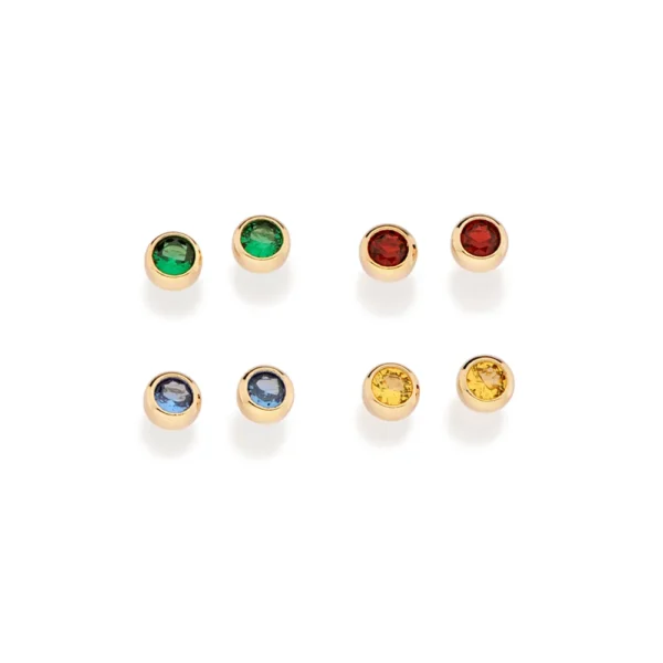 Kit brincos Solitários Banhado a Ouro 18K COM ZIRCÔNIAS - TAM.ÚNICO 5273430014