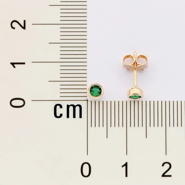 Kit brincos Solitários Banhado a Ouro 18K COM ZIRCÔNIAS - TAM.ÚNICO 5273430014 - Imagem 4