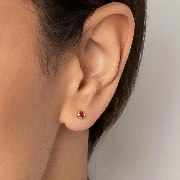 Kit brincos Solitários Banhado a Ouro 18K COM ZIRCÔNIAS - TAM.ÚNICO 5273430014 - Imagem 5