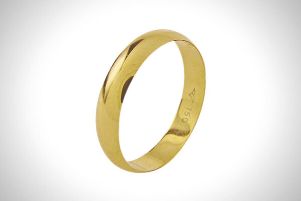 Aliança de Ouro 18k 3,8mm aprox. 1,8 Gr