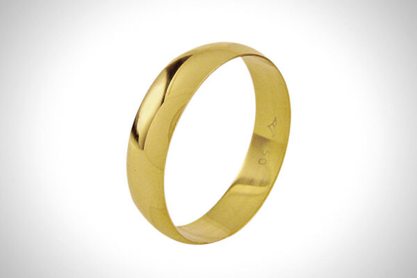 Aliança de Ouro 18k 4,9mm aprox. 2,6 Gr