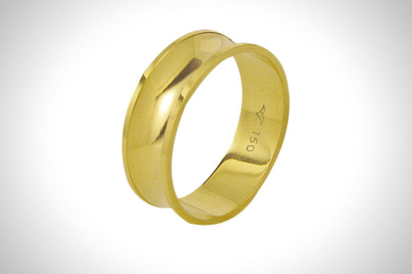 Aliança de Ouro 18k 6,3mm aprox. 2,8 Gr