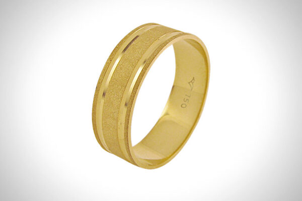 Aliança de Ouro 18k 6,3mm aprox. 3,6 Gr
